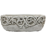 Jardiniere Valo, creme, Zement, 21x10,5x7,5 cm