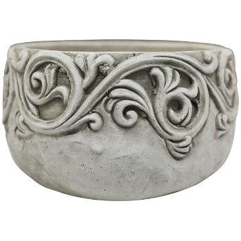 Topf Valo, creme, Zement, 14,5x14,5x8,5 cm