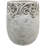 Topf Valo, creme, Zement, 16,5x16,5x21,5 cm