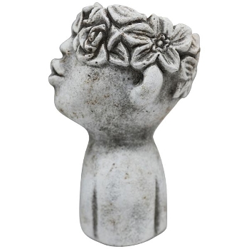 PflanzKopf Valo, grau, Zement, 13x17,5x12 cm