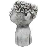 PflanzKopf Valo, grau, Zement, 13x17,5x12 cm