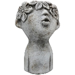 PflanzKopf Valo, grau, Zement, 13x17,5x12 cm