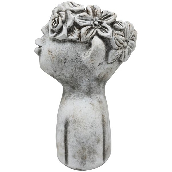PflanzKopf Valo, grau, Zement, 16,5x24,5x16 cm