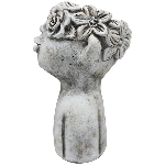 PflanzKopf Valo, grau, Zement, 16,5x24,5x16 cm