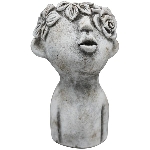 PflanzKopf Valo, grau, Zement, 16,5x24,5x16 cm