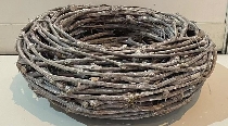 Kranz Willow, braun, Rattan, 34x34x13 cm