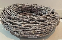 Kranz Willow, braun, Rattan, 45x45x14 cm