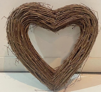Herz Willow, braun, Rattan, 30x7x30 cm