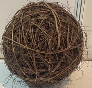 Kugel Willow, braun, Rattan, 20x20x20 cm