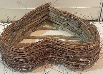 HerzSet/2 Willow, Rattan, 36x34x9 cm