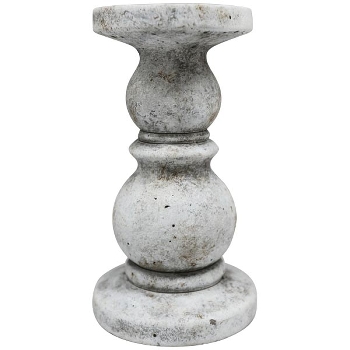 KerzenHalter Valo, grau, Zement, 9,5x17x9,5 cm