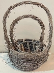 KorbSet/2 Willow, Rattan, 28,5x23x40 cm