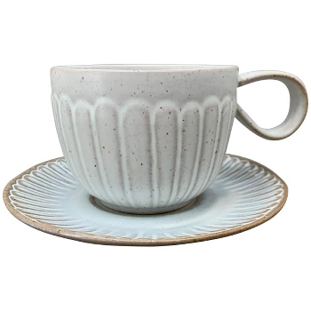 KaffeeTasse couper, grau, Stoneware, 13,5x13,5x7,5 cm