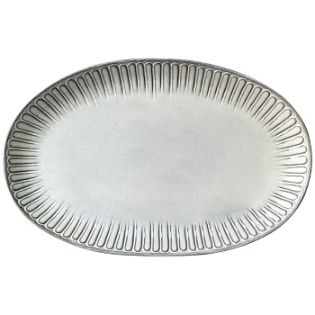 ServierPlatte couper, grau, Stoneware, 38x24x3 cm