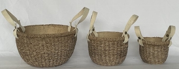 Topf DUR, beige, Zement, 26,5x25,5x14,6 cm