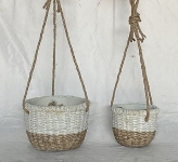 HängeAmpel DUR, beige, Zement, 13,5x13,5x9,8 cm