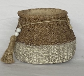 Topf DUR, beige, Zement, 16,7x16,7x13 cm