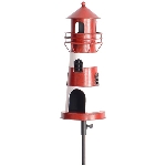 GartenStecker Leuchtturm ArtFerro, Metall, rot, 11,5x11,5x136,5 cm