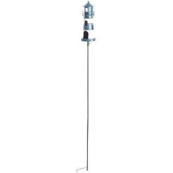 GartenStecker Leuchtturm ArtFerro, Metall, blau, 11,5x11,5x136,5 cm