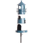 GartenStecker Leuchtturm ArtFerro, Metall, blau, 11,5x11,5x136,5 cm