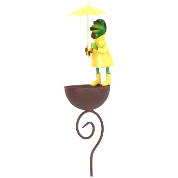 GartenStecker Frosch ArtFerro, Metall, 17x14x131 cm