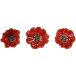 BlumenStecker Marta, rot, Stoneware, 6,7x6,4x42 cm