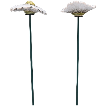 BlumenStecker Marta, weiß, Stoneware, 8,4x8,2x63 cm