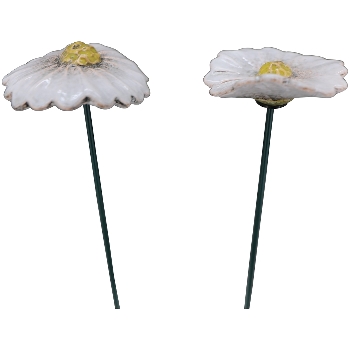BlumenStecker Marta, weiß, Stoneware, 8,4x8,2x63 cm