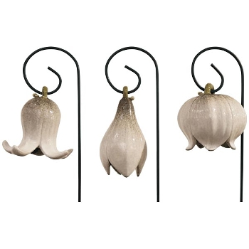 BlumenStecker Marta, weiß, Stoneware, 4x4x66 cm