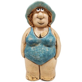 BadeFrau Océan, Stoneware, 9,9x8,3x18,5 cm
