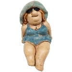 BadeFrau Océan, Stoneware, 12,9x8,3x10,9 cm
