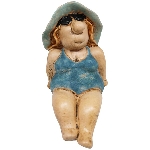 BadeFrau Océan, Stoneware, 16,4x9,9x13,4 cm