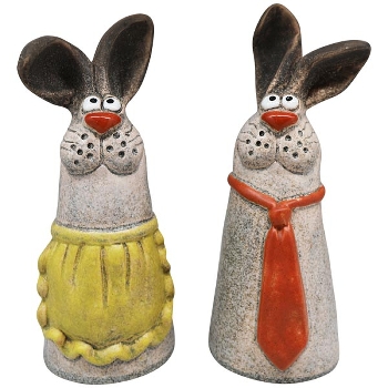 ZaunHocker Hase Marta, Stoneware, 10,2x9,4x23,1 cm