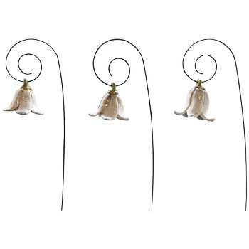 BlumenStecker Marta, weiß, Stoneware, 5,3x5,3x42 cm