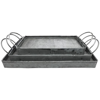 TablettSet/3 Junker, zink, Metall, 20x9,5x5,5 cm, 23x13x5,5 cm