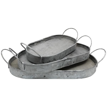 TablettSet/3 Junker, zink, Metall, 20x10,5x5,5 cm, 24,5x13x5,5 cm