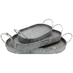 TablettSet/3 Junker, zink, Metall, 20x10,5x5,5 cm, 24,5x13x5,5 cm