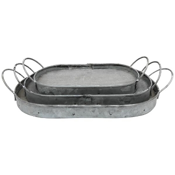 TablettSet/3 Junker, zink, Metall, 20x10,5x5,5 cm, 24,5x13x5,5 cm