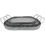 TablettSet/3 Junker, zink, Metall, 20x10,5x5,5 cm, 24,5x13x5,5 cm