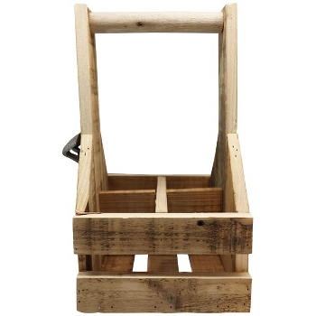 BierKasten mit Flaschenöffner Antiquité, natur, Holz/Metall