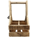 BierKasten mit Flaschenöffner Antiquité, natur, Holz/Metall