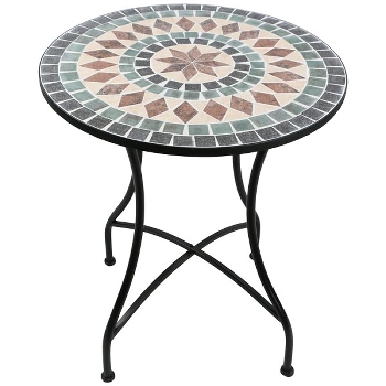 Tisch MayoRelle, Metall/Mosaik, 60x60x71 cm