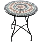 Tisch MayoRelle, Metall/Mosaik, 60x60x71 cm