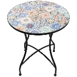Tisch MayoRelle, Metall/Mosaik, 60x60x71 cm