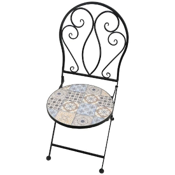 Stuhl MayoRelle, Metall/Mosaik, 39x50x94 cm