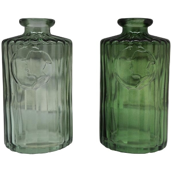 Vase Peno, grün, Glas, 6,5x6,5x12 cm