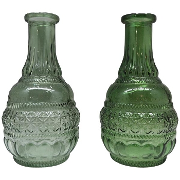 Vase Peno, grün, Glas, 9,5x9,5x17,5 cm