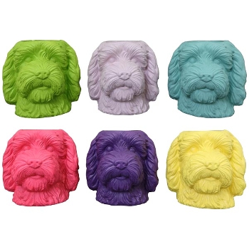 BlumenTopf Hund Lilian, Magnesium, 25x22,5x24,5 cm