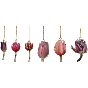 BlumenHänger LesFleurs, lila/pink, Metall, 3x0,5x11 cm, 6x0,5x11 cm