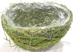 PflanzKorbSet/2 Willow, grün, Rattan, 24x15 cm